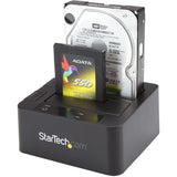StarTech.com Dual-Bay USB 3.0 / eSATA to SATA Hard Drive Docking Station, 2.5/3.5" SATA III, SSD/HDD Dock, Top-Loading — SDOCK2U33EB