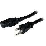 StarTech.com 8ft (2.4m) Heavy Duty Power Cord, NEMA5-15P to C15, 15A 125V, 14AWG, Replacement AC Computer PC Power Supply Cable — PXT515C158