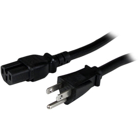StarTech.com 8ft (2.4m) Heavy Duty Power Cord, NEMA5-15P to C15, 15A 125V, 14AWG, Replacement AC Computer PC Power Supply Cable — PXT515C158