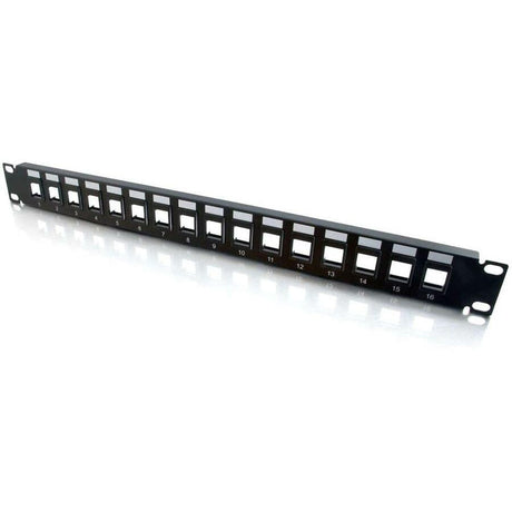 C2G 16-Port Patch Panel - Blank Keystone - 1U - 19" — 03858