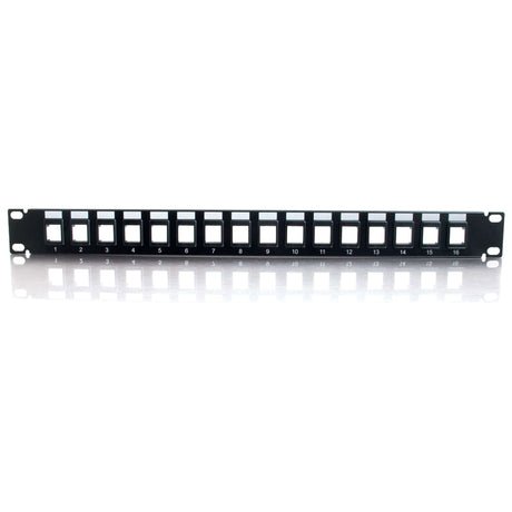 C2G 16-Port Patch Panel - Blank Keystone - 1U - 19" — 03858