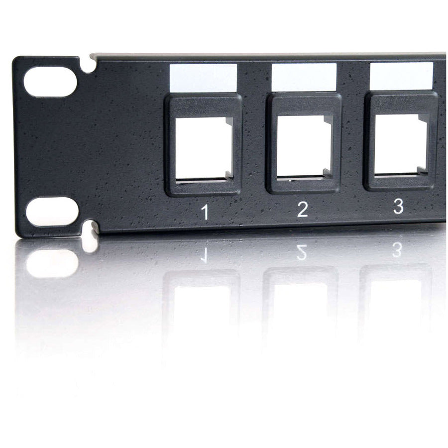 C2G 16-Port Patch Panel - Blank Keystone - 1U - 19" — 03858