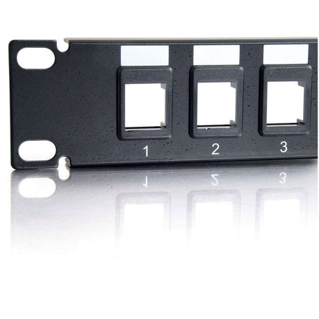 C2G 16-Port Patch Panel - Blank Keystone - 1U - 19" — 03858