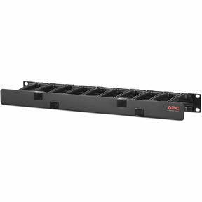 APC NetShelter Cable Management, Horizontal Cable Manager, 1U, Single Side with Cover, Black, 483 x 44 x 110 mm — AR8602A