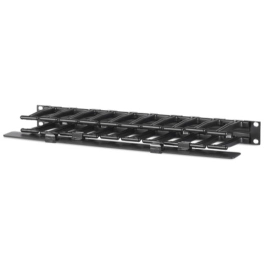 APC NetShelter Cable Management, Horizontal Cable Manager, 1U, Single Side with Cover, Black, 483 x 44 x 110 mm — AR8602A