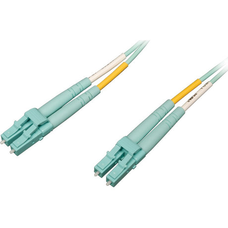 Eaton Tripp Lite Series 100G Duplex Multimode 50/125 OM4 LSZH Fiber Optic Cable (LC/LC), Aqua, 15 m — N820-15M-OM4