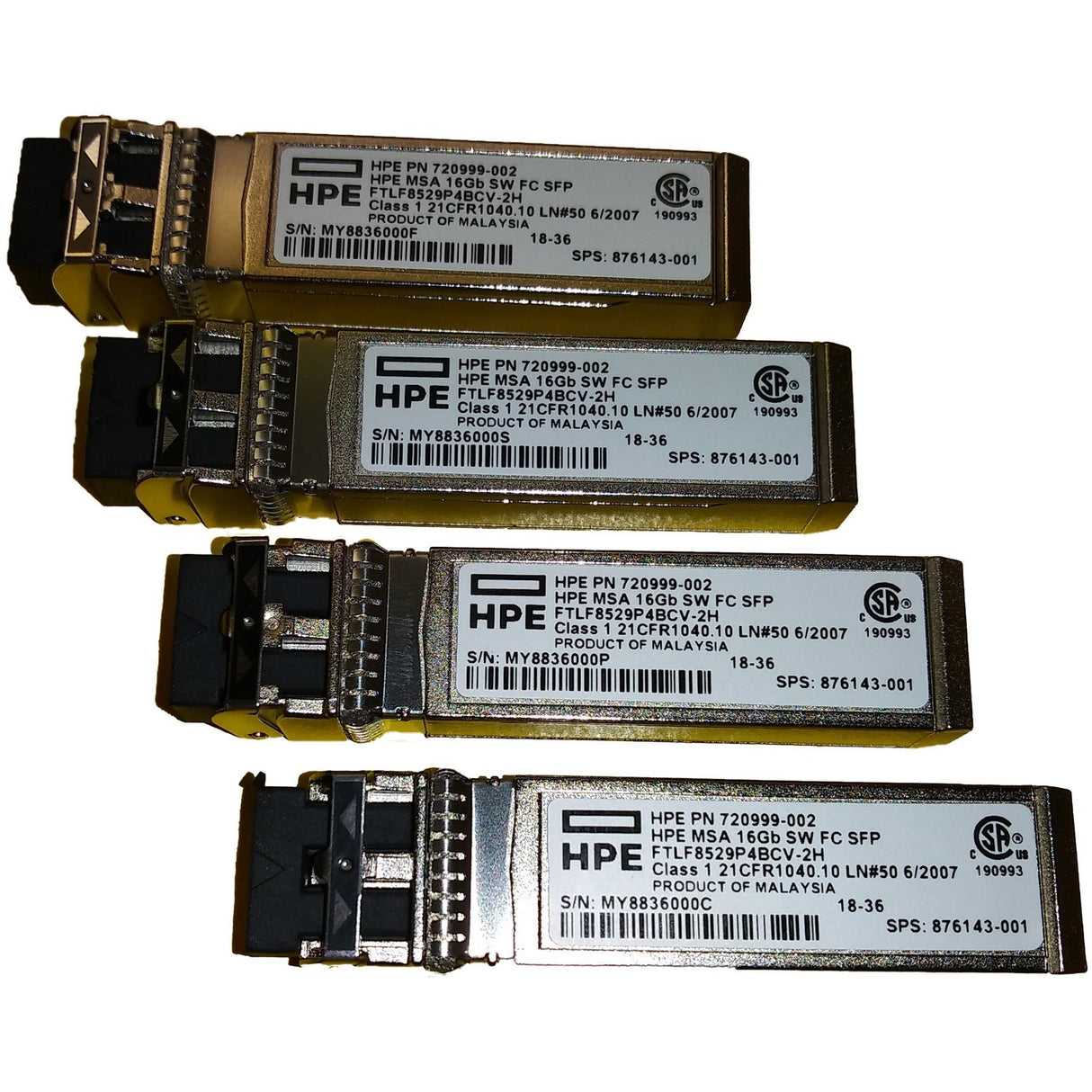 HPE MSA 16Gb Short Wave Fibre Channel SFP+ 4-pack Transceiver — C8R24B