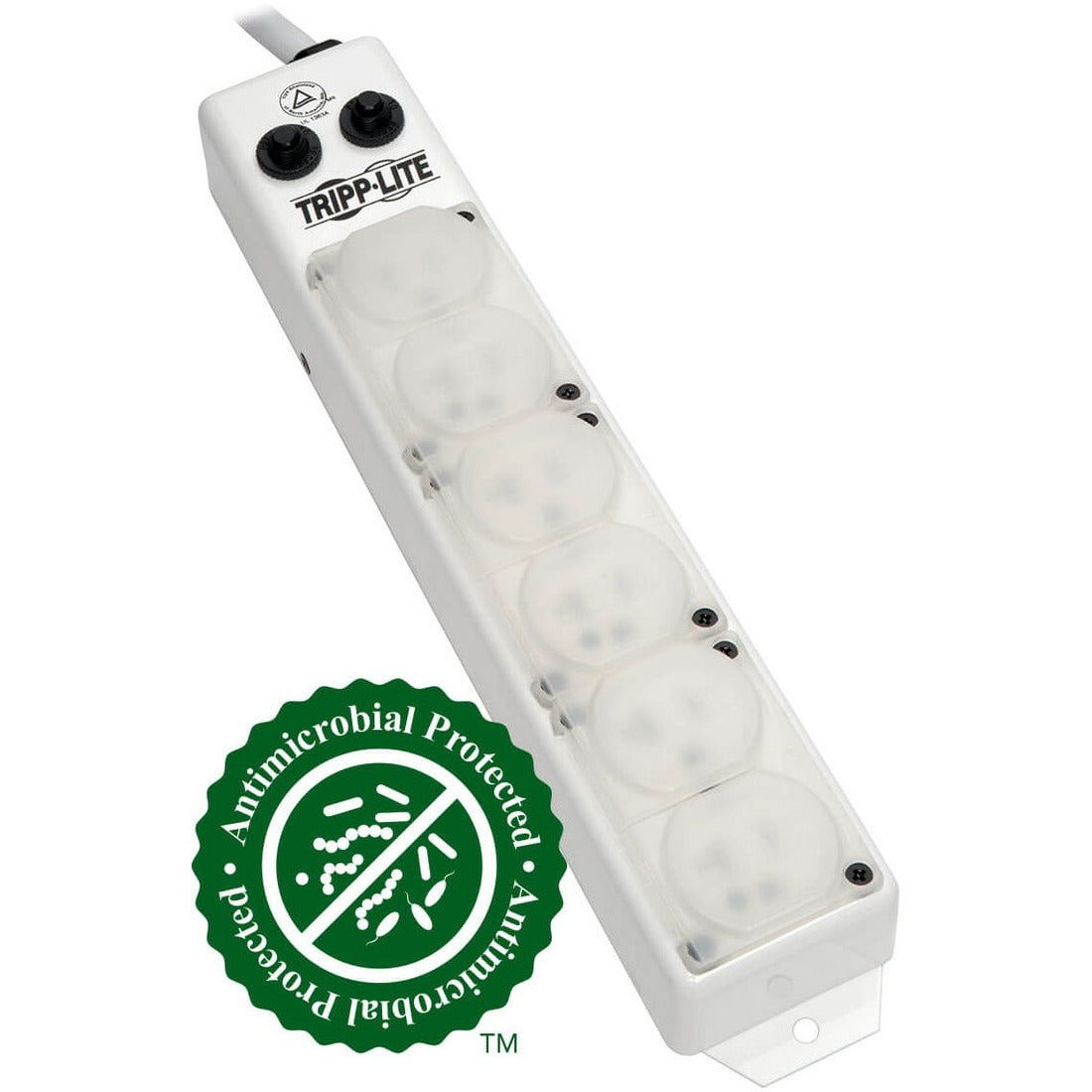 Eaton Tripp Lite Series Safe-IT UL 1363A Medical-Grade Power Strip for Patient-Care Vicinity, 6x 20A Hospital-Grade Outlets, Safety Covers, 7 ft. Cord — PS607HG20AOEM