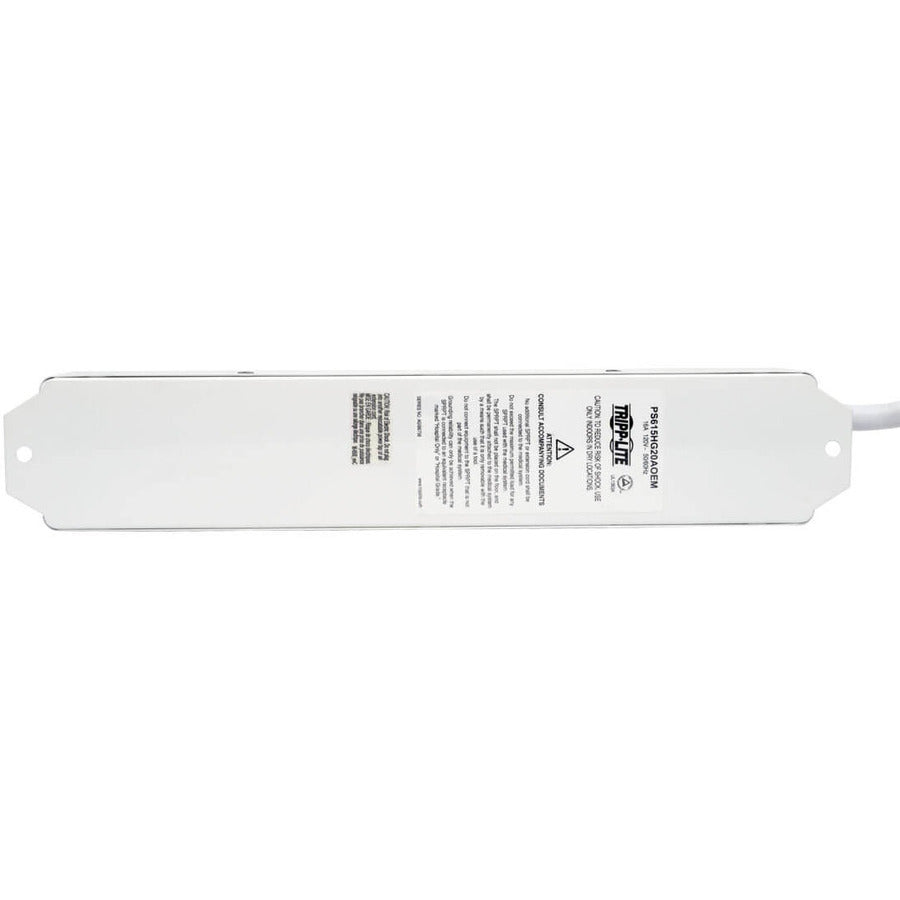 Eaton Tripp Lite Series Safe-IT UL 1363A Medical-Grade Power Strip for Patient-Care Vicinity, 6x 20A Hospital-Grade Outlets, Safety Covers, 7 ft. Cord — PS607HG20AOEM