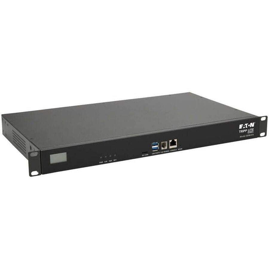 Eaton Tripp Lite Series 16-Port Console Server, USB Ports (2) - Dual GbE NIC, 16 Gb Flash, SD Card, Desktop/1U Rack, TAA — B098-016