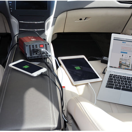 Eaton Tripp Lite Series 150W PowerVerter Ultra-Compact Car Inverter with AC Outlet and 2 USB Charging Ports — PV150USB