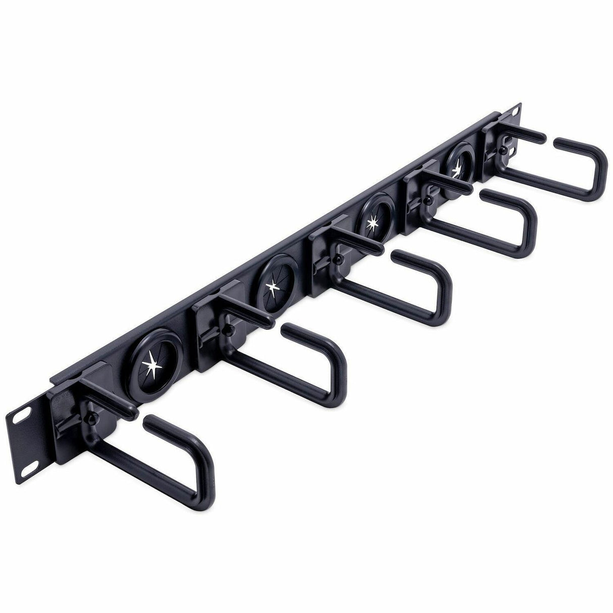 StarTech.com 1U 19" Cable Management Organizer - D Ring Hook Network/Server Rack Cord Manager - Data Center Horizontal Wire Panel — CABLMANAGERH