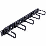StarTech.com 1U 19" Cable Management Organizer - D Ring Hook Network/Server Rack Cord Manager - Data Center Horizontal Wire Panel — CABLMANAGERH