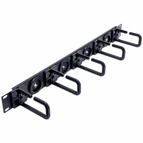 StarTech.com 1U 19" Cable Management Organizer - D Ring Hook Network/Server Rack Cord Manager - Data Center Horizontal Wire Panel — CABLMANAGERH