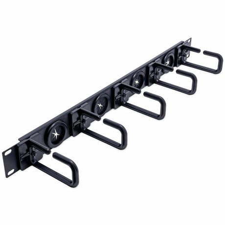StarTech.com 1U 19" Cable Management Organizer - D Ring Hook Network/Server Rack Cord Manager - Data Center Horizontal Wire Panel — CABLMANAGERH