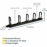StarTech.com 1U 19" Cable Management Organizer - D Ring Hook Network/Server Rack Cord Manager - Data Center Horizontal Wire Panel — CABLMANAGERH