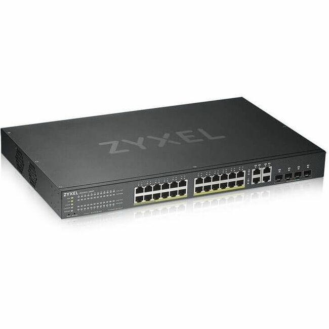 ZYXEL GS1920-24HPv2 24-Port Gigabit Smart Nebula Cloud Managed PoE Switch | 24 PoE+ Ports at 375W with 4 SFP Uplinks | TAA Compliant — GS1920-24HPv2