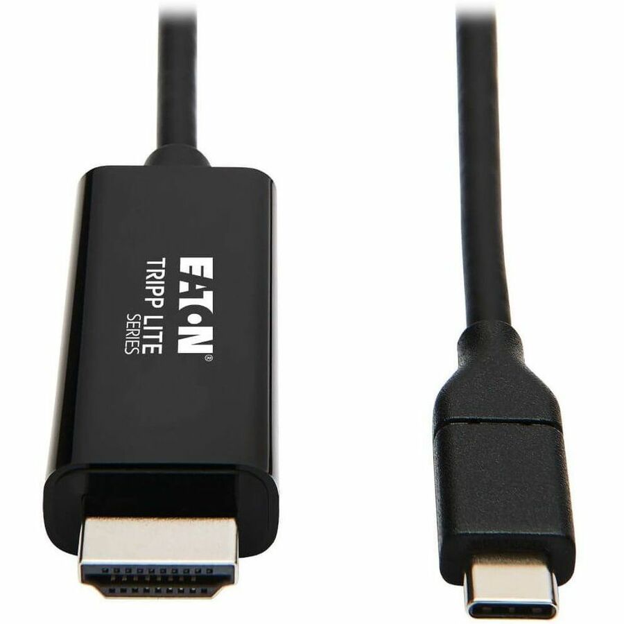 Eaton Tripp Lite Series USB-C to HDMI Adapter Cable (M/M), 4K 60 Hz, 4:4:4, Thunderbolt 3 Compatible, Black, 3 ft. (0.9 m) — U444-003-H4K6BE