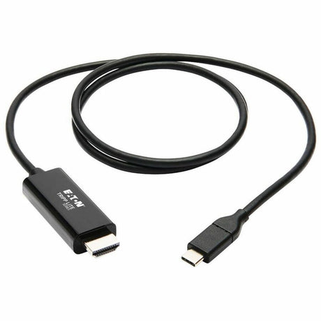 Eaton Tripp Lite Series USB-C to HDMI Adapter Cable (M/M), 4K 60 Hz, 4:4:4, Thunderbolt 3 Compatible, Black, 3 ft. (0.9 m) — U444-003-H4K6BE