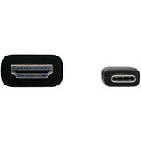 Eaton Tripp Lite Series USB-C to HDMI Adapter Cable (M/M), 4K 60 Hz, 4:4:4, Thunderbolt 3 Compatible, Black, 3 ft. (0.9 m) — U444-003-H4K6BE