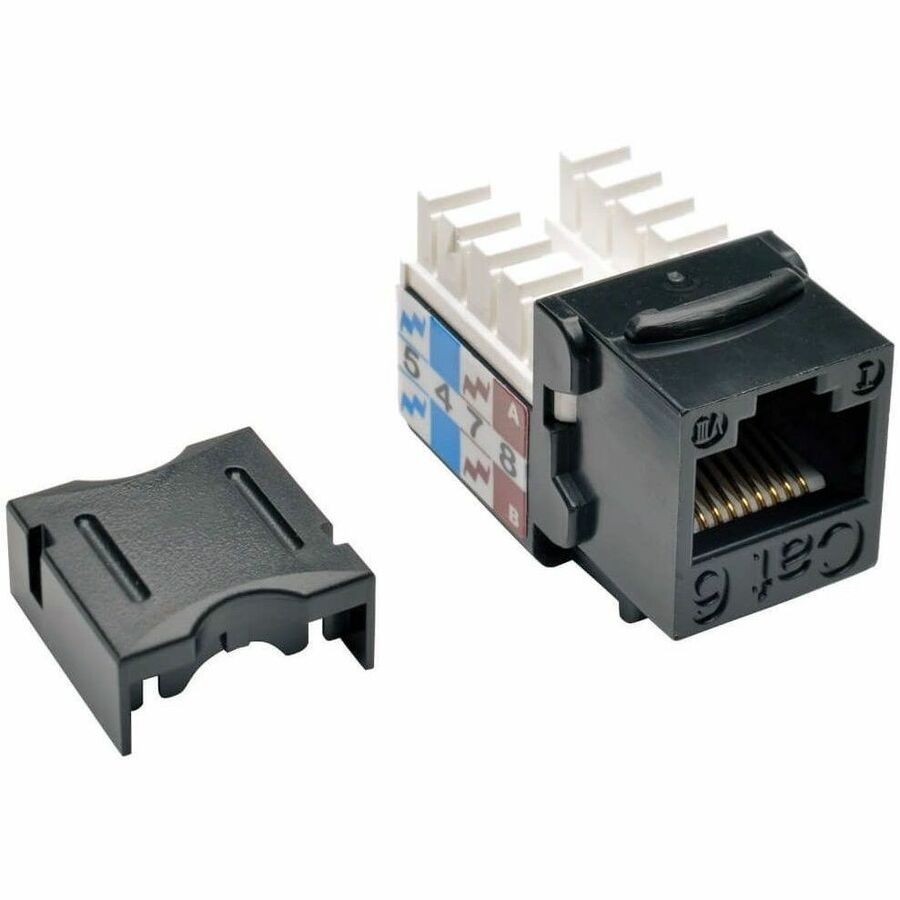 Eaton Tripp Lite Series Cat6/Cat5e 110 Style Punch Down Keystone Jack - Black, 10-Pack, TAA — N238-010-BK