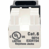 Eaton Tripp Lite Series Cat6/Cat5e 110 Style Punch Down Keystone Jack - Black, 10-Pack, TAA — N238-010-BK