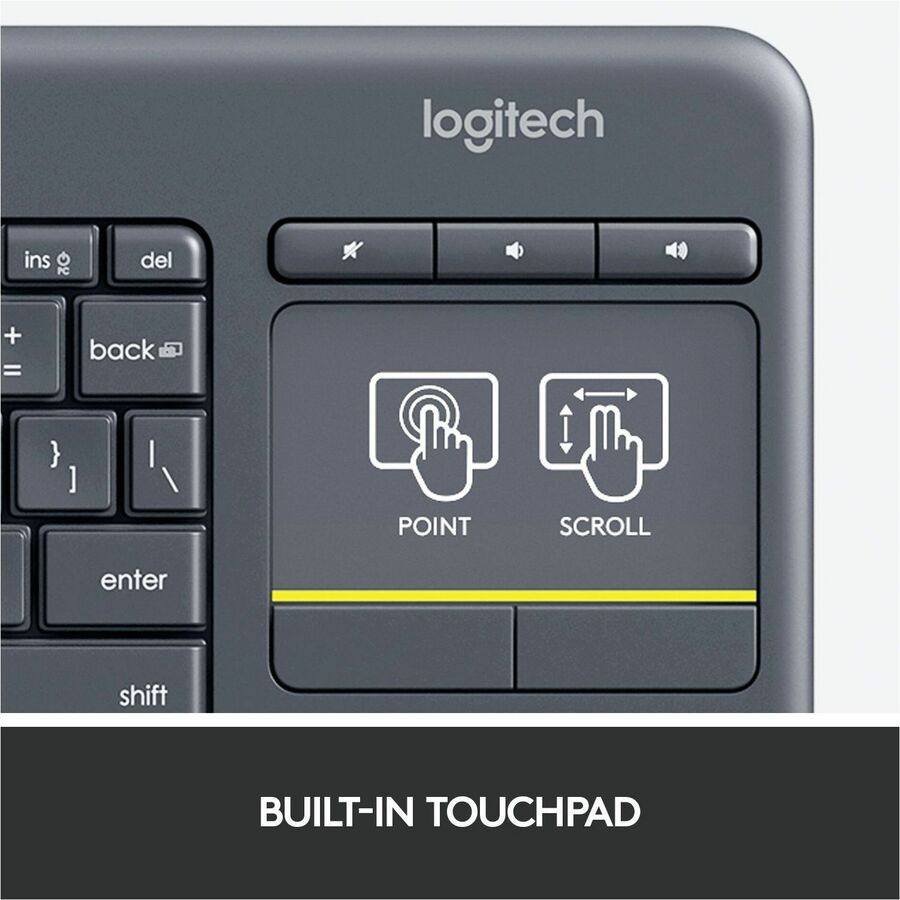 Logitech K400 Plus Touchpad Wireless Keyboard — 920-007119