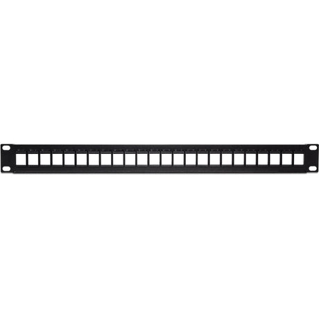 TRENDnet 24-Port Blank Keystone 1U Patch Panel, 1U 19" Metal Rackmount Housing, Recommended With TC-K25C6 & TC-K50C6 Cat6 Keystone Jacks (Sold Separately), Black, TC-KP24