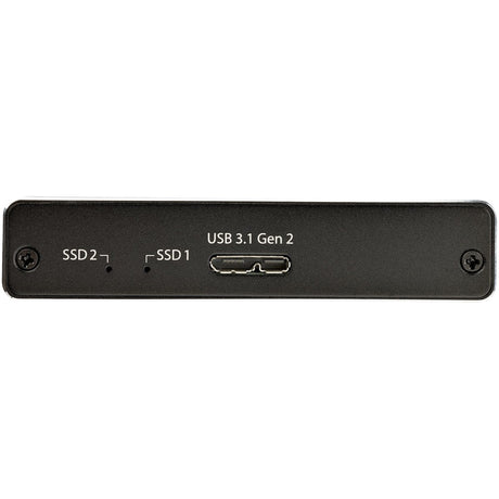 StarTech.com Dual M.2 Enclosure - RAID - M.2 SATA SSD Enclosure - USB 3.1 (10 Gbps) - USB-C & USB-A External Enclosure - Aluminum — SM22BU31C3R