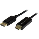 StarTech.com 3ft (1m) DisplayPort to HDMI Cable, 4K 30Hz Video, DP 1.2 to HDMI Adapter Cable Converter for HDMI Monitor/Display, Passive — DP2HDMM1MB