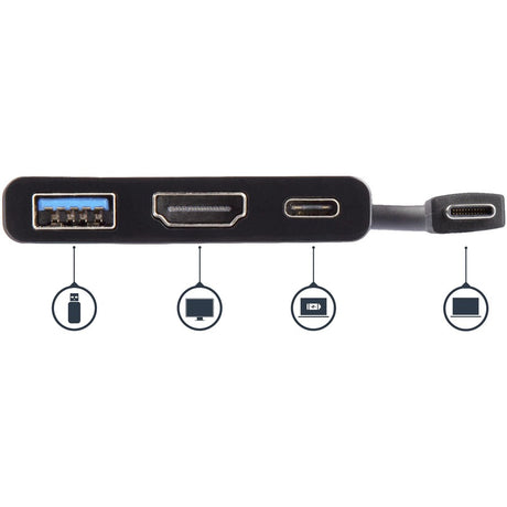 StarTech.com USB C Multiport Adapter with HDMI 4K & 1x USB 3.0 - PD - Mac & Windows - USB Type C All in One Video Adapter — CDP2HDUACP
