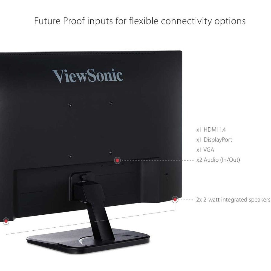ViewSonic VA2256-MHD 22 Inch IPS 1080p Monitor with FreeSync, HDMI, DisplayPort and VGA Inputs for Home and Office — VA2256-MHD