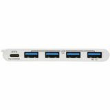 Eaton Tripp Lite Series 4-Port USB-C Hub, USB 3.x (5Gbps), 4x USB-A Ports, 60W PD Charging, White — U460-004-4A-C
