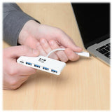 Eaton Tripp Lite Series 4-Port USB-C Hub, USB 3.x (5Gbps), 4x USB-A Ports, 60W PD Charging, White — U460-004-4A-C