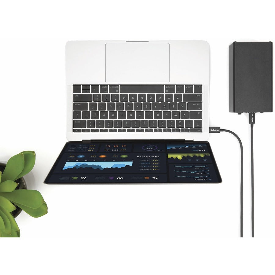 StarTech.com 2m (6.6ft) Thunderbolt 3 Cable, 20Gbps, 100W PD, 4K Video, Thunderbolt-Certified, Compatible w/ TB4/USB 3.2/DisplayPort — TBLT3MM2M