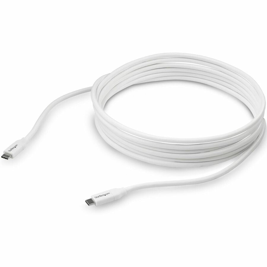 StarTech.com 4m 13 ft USB C to USB C Cable w/ 5A PD - M/M - White - USB 2.0 - USB-IF Certified - USB Type C Cable - USB C Charging Cable - USB C PD Cable — USB2C5C4MW