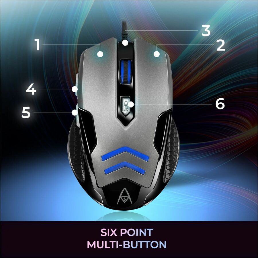 Adesso Multi-Color 6-Button Gaming Mouse — iMouse X1