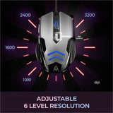 Adesso Multi-Color 6-Button Gaming Mouse — iMouse X1