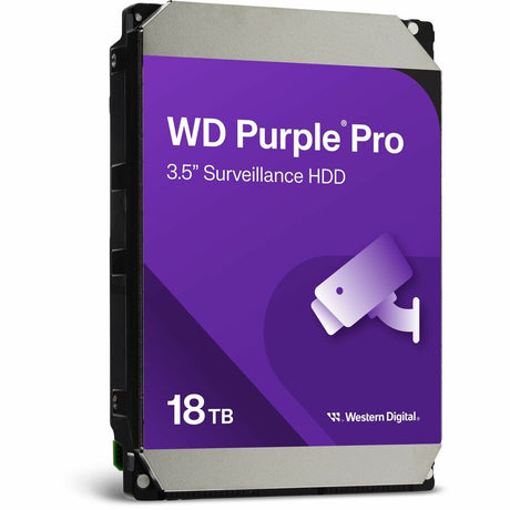 Western Digital Purple Pro WD181PURP 18 TB Hard Drive - 3.5" Internal - SATA (SATA/600) - Conventional Magnetic Recording (CMR) Method — WD181PURP