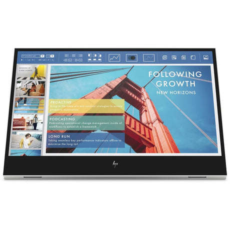 HP E14 G4 14" Class Full HD LCD Portable Monitor - 16:9 - Silver — 1B065AA#AC3