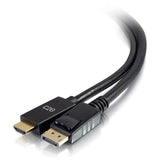 C2G 6ft DisplayPort to HDMI Cable - DP to HDMI Adapter Cable - DisplayPort 1.2a HDMI 1.4b - 4K 30Hz - M/M — 54433