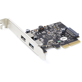 StarTech.com 2-Port USB PCIe Card 10Gbps/port - USB 3.2 Gen 2 Type-A PCI Express 3.0 x2 Host Controller Expansion Card - Windows/Linux — PEXUSB312A3