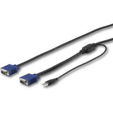 StarTech.com 15 ft. (4.6 m) USB KVM Cable for StarTech.com Rackmount Consoles - VGA and USB KVM Console Cable (RKCONSUV15) — RKCONSUV15