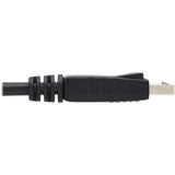 Eaton Tripp Lite Series Safe-IT High-Speed DisplayPort Antibacterial Cable with Latching Connectors (M/M), UHD 4K 60 Hz, 6 ft. (1.83 m) — P580AB-006