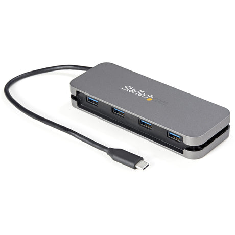 StarTech.com 4 Port USB C Hub - 4x USB-A - 5Gbps USB 3.0 Type-C Hub (USB 3.2/3.2 Gen 1) - Bus Powered - 11" Long Cable w/ Cable Management — HB30CM4AB