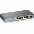 ZYXEL GS1350-6HP 5-Port Gigabit Smart Nebula Cloud Managed PoE Switch | 3 PoE+ / 2 PoE++ Ports at 60W with 1 SFP Uplink — GS1350-6HP