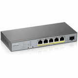 ZYXEL GS1350-6HP 5-Port Gigabit Smart Nebula Cloud Managed PoE Switch | 3 PoE+ / 2 PoE++ Ports at 60W with 1 SFP Uplink — GS1350-6HP