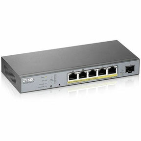 ZYXEL GS1350-6HP 5-Port Gigabit Smart Nebula Cloud Managed PoE Switch | 3 PoE+ / 2 PoE++ Ports at 60W with 1 SFP Uplink — GS1350-6HP