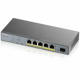 ZYXEL GS1350-6HP 5-Port Gigabit Smart Nebula Cloud Managed PoE Switch | 3 PoE+ / 2 PoE++ Ports at 60W with 1 SFP Uplink — GS1350-6HP