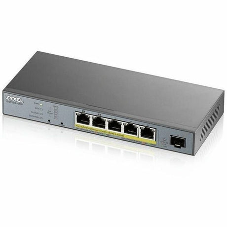 ZYXEL GS1350-6HP 5-Port Gigabit Smart Nebula Cloud Managed PoE Switch | 3 PoE+ / 2 PoE++ Ports at 60W with 1 SFP Uplink — GS1350-6HP